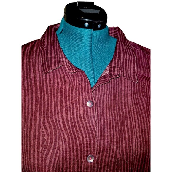 Gudrun Sjoden Womens Boho Lagan Look Dress Linen Cotton Striped W Pockets Sz XL - Picture 3 of 7